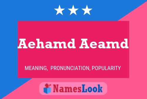 Aehamd Aeamd Name Poster