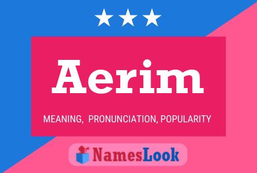 Aerim Name Poster