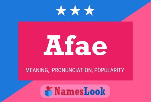 Afae Name Poster