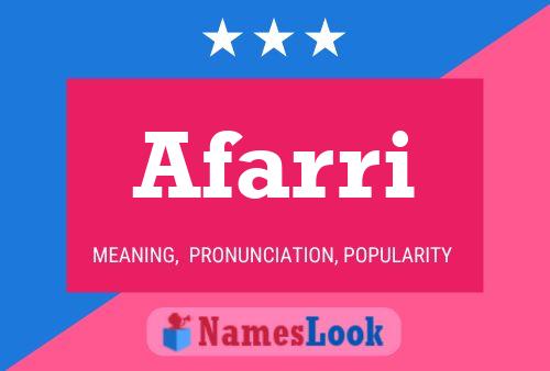 Afarri Name Poster