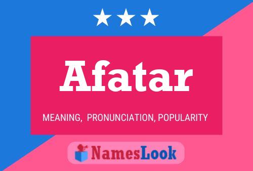 Afatar Name Poster