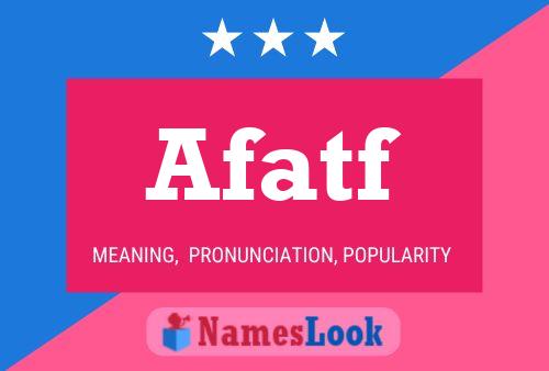 Afatf Name Poster