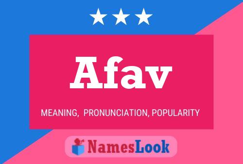 Afav Name Poster