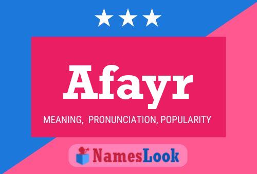 Afayr Name Poster