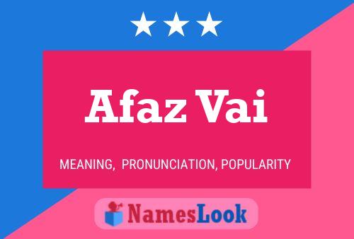 Afaz Vai Name Poster