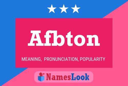 Afbton Name Poster