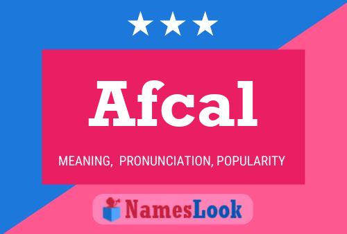 Afcal Name Poster