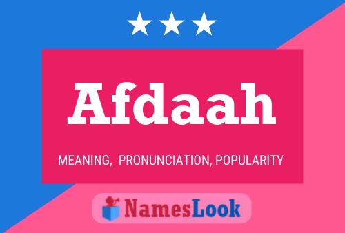 Afdaah Name Poster