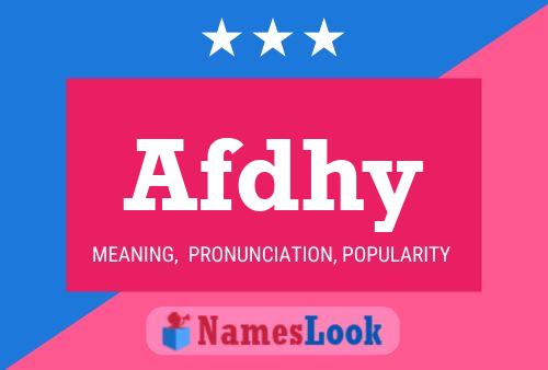 Afdhy Name Poster