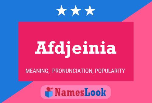 Afdjeinia Name Poster