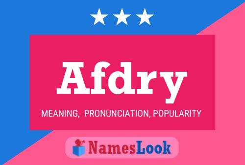 Afdry Name Poster