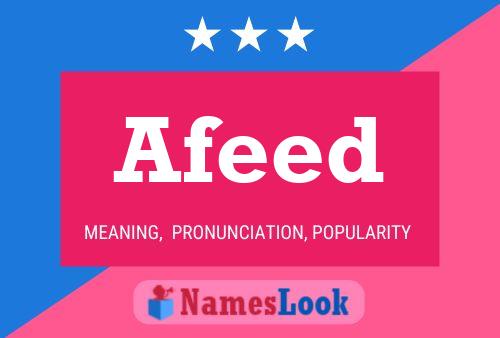 Afeed Name Poster