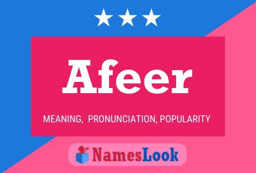 Afeer Name Poster