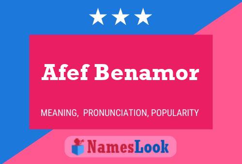 Afef Benamor Name Poster