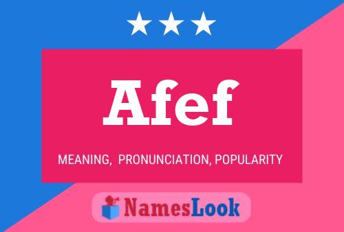 Afef Name Poster