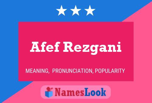 Afef Rezgani Name Poster