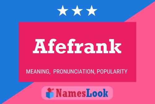 Afefrank Name Poster