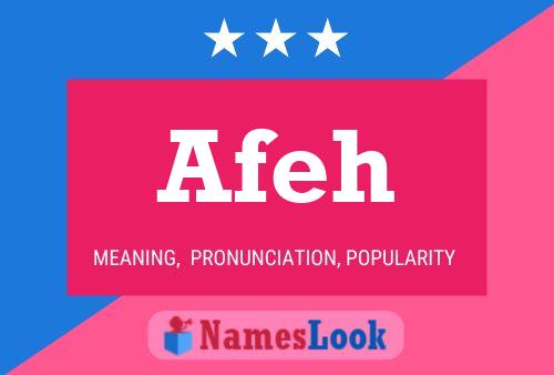 Afeh Name Poster