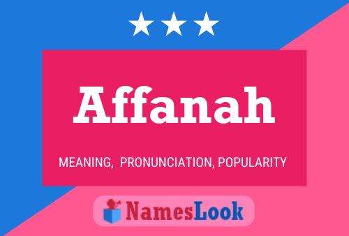 Affanah Name Poster