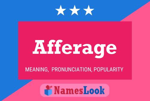 Afferage Name Poster