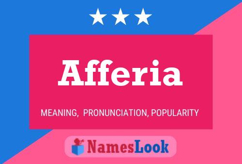 Afferia Name Poster