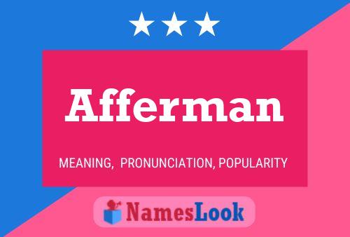 Afferman Name Poster