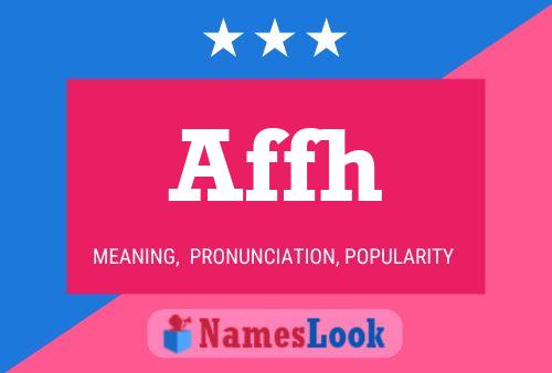 Affh Name Poster