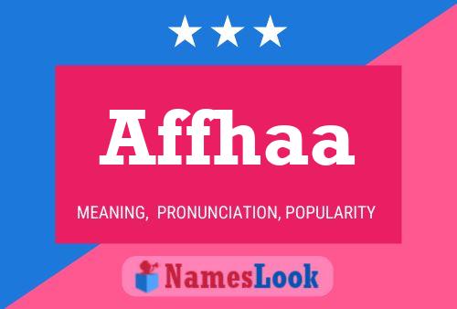 Affhaa Name Poster