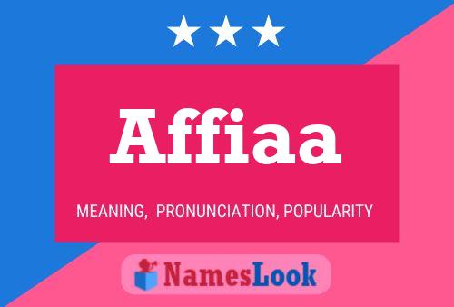 Affiaa Name Poster