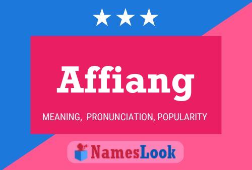 Affiang Name Poster