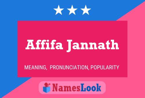 Affifa Jannath Name Poster