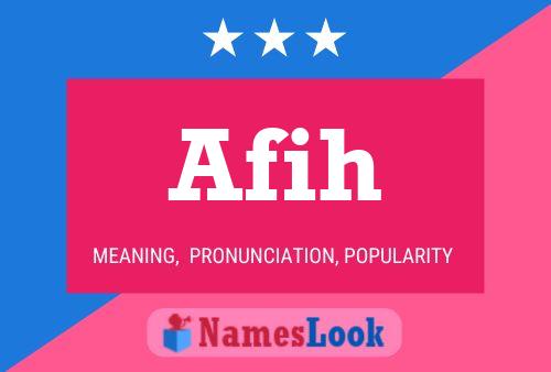 Afih Name Poster