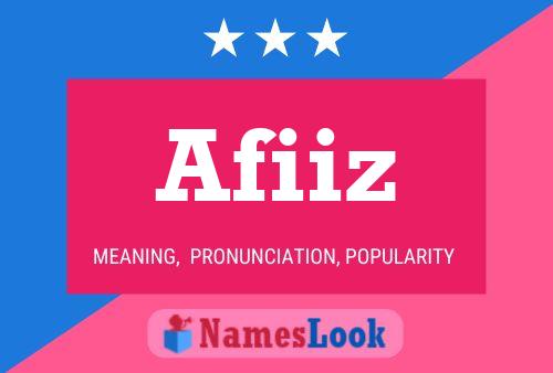 Afiiz Name Poster