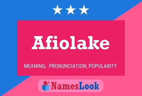 Afiolake Name Poster