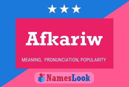 Afkariw Name Poster