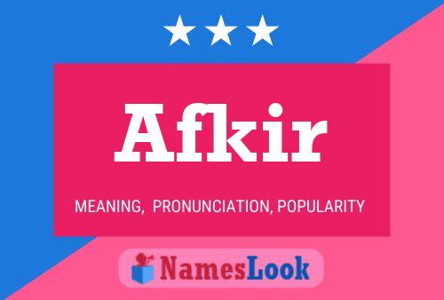 Afkir Name Poster