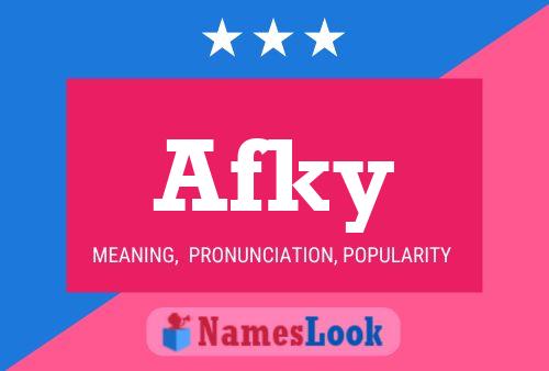 Afky Name Poster