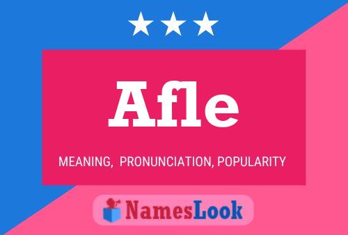 Afle Name Poster