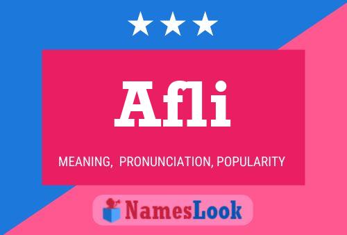 Afli Name Poster