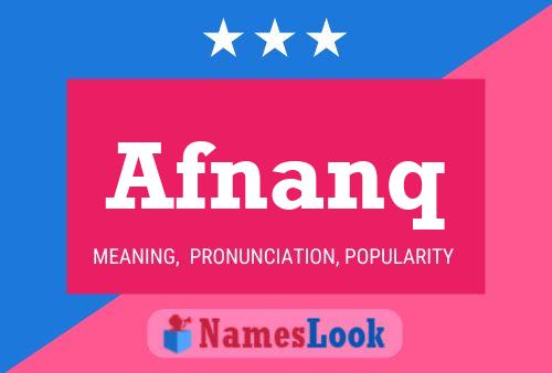 Afnanq Name Poster