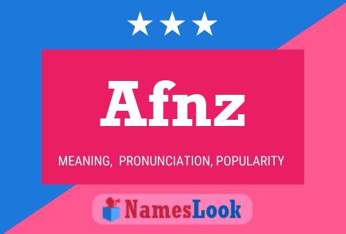 Afnz Name Poster