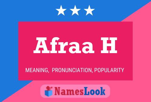 Afraa H Name Poster