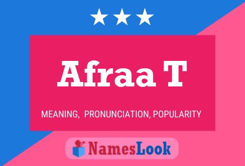 Afraa T Name Poster