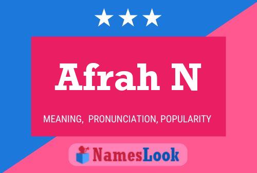 Afrah N Name Poster