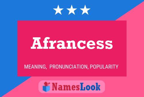 Afrancess Name Poster