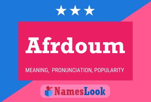 Afrdoum Name Poster