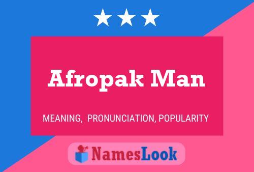 Afropak Man Name Poster