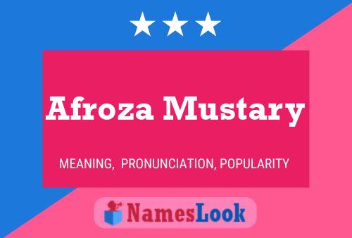 Afroza Mustary Name Poster