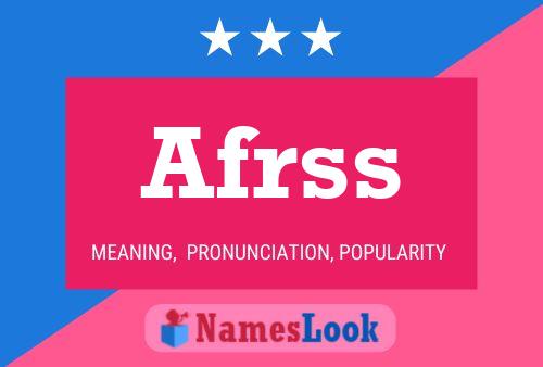 Afrss Name Poster