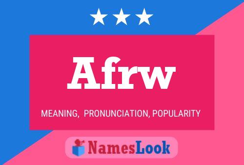 Afrw Name Poster